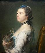 Jean-Baptiste Perronneau Portrait of Magdaleine Pinceloup de la Grange, nee de Parseval oil